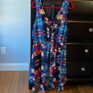 Mossimo Women's High Low Sleeveless Multicolor Dress